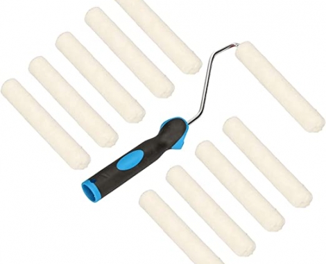 brand and stands for quality, safety but above all for precision. items are checked several times and are suitable for use in industry as well as for private use. Thanks to our many years of experience, we are leaders in the production and processing of handmade parts Set of 10 velour paint rollers with rubber handle, paint roller brush, 6 inch epoxy roller 10 pcs and 1 pcs rubber grip comfortable handle