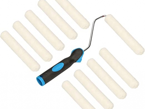 brand and stands for quality, safety but above all for precision. items are checked several times and are suitable for use in industry as well as for private use. Thanks to our many years of experience, we are leaders in the production and processing of handmade parts Set of 10 velour paint rollers with rubber handle, paint roller brush, 6 inch epoxy roller 10 pcs and 1 pcs rubber grip comfortable handle