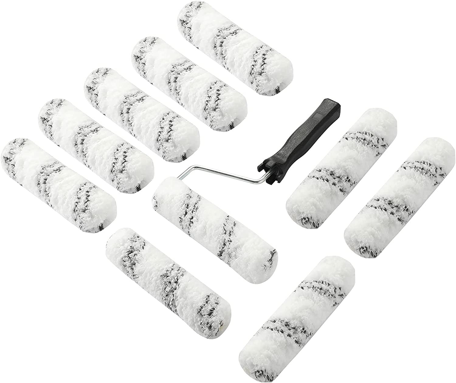 4 inch mini double brown microfiber paint roller with handle Paint