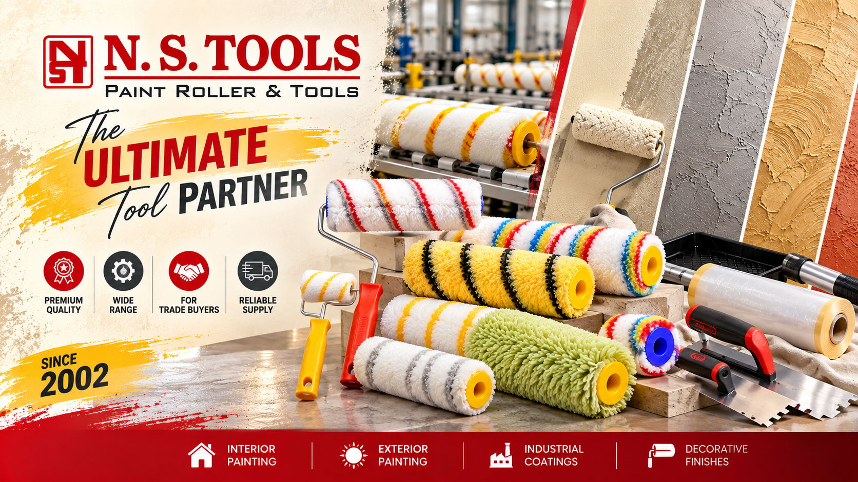 NS Tools paint rollers and painting tools manufacturer in Ghaziabad since 2002