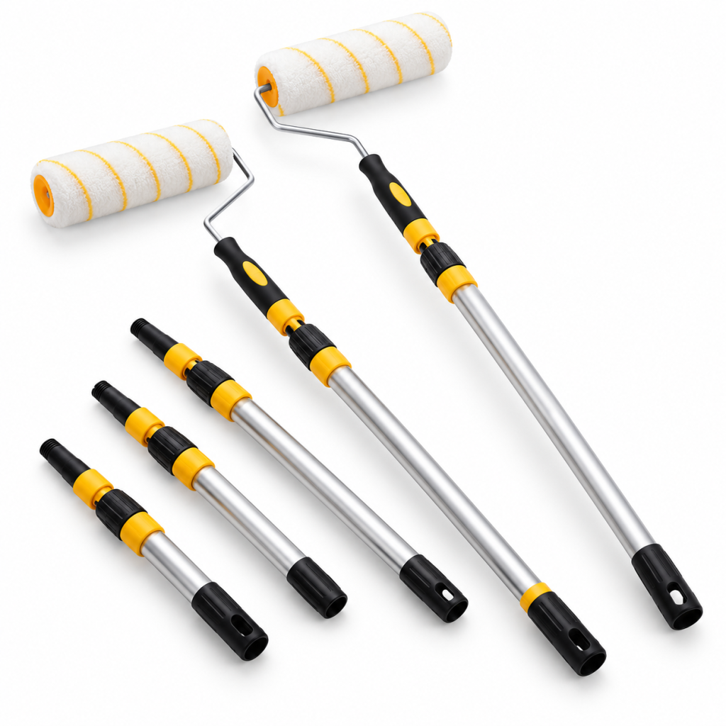 Paint roller extension poles by NS Tools for high walls and ceilings